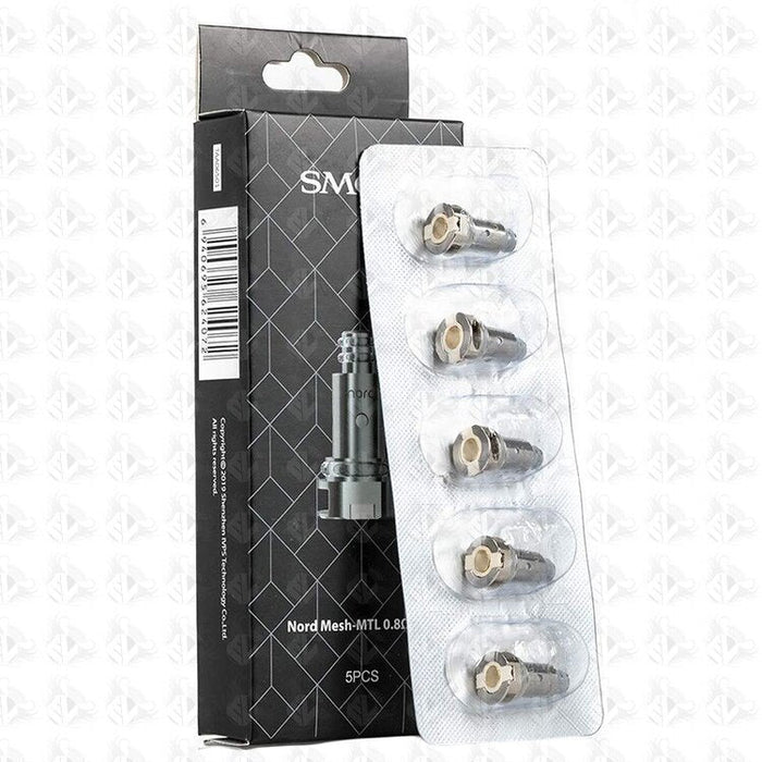Nord Replacement Coils By Smok 5 pack 0.8ohm Mesh - Vaper Bay UK